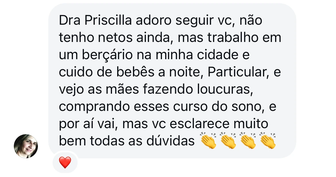 Depoimento real de aluna, imagem 8 de 13.
